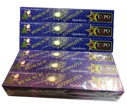 Chispitas luminosas seguras para niños y celebraciones especiales.