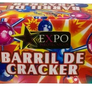 Barril Cracker pirotécnico con estallidos consecutivos y chispas brillantes.